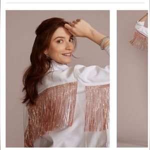 danielxdiamond rose gold fringe jacket